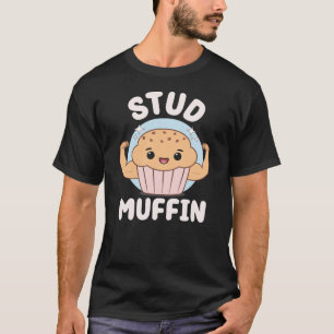 T-shirt Gâteau Stud Muffin Mignon Kawaii Pun Nourriture