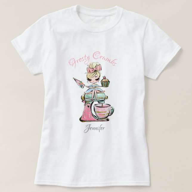 T-shirt Gâteaux Boulangerie de biscuits Logo, Boulangerie  (Design devant)