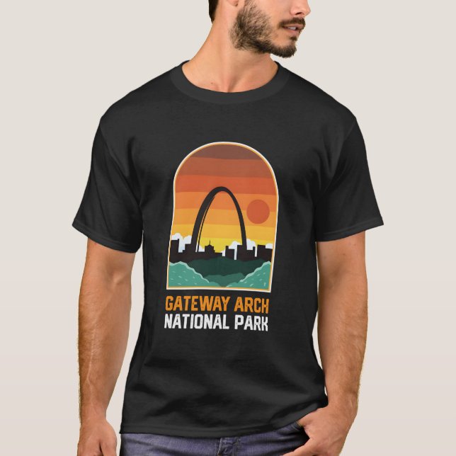 T-shirt Gateway Arch National Park Style (Devant)