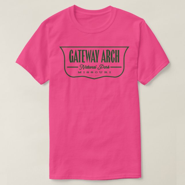 T-shirt Gateway Arch Parc national bouclier vert (Design devant)
