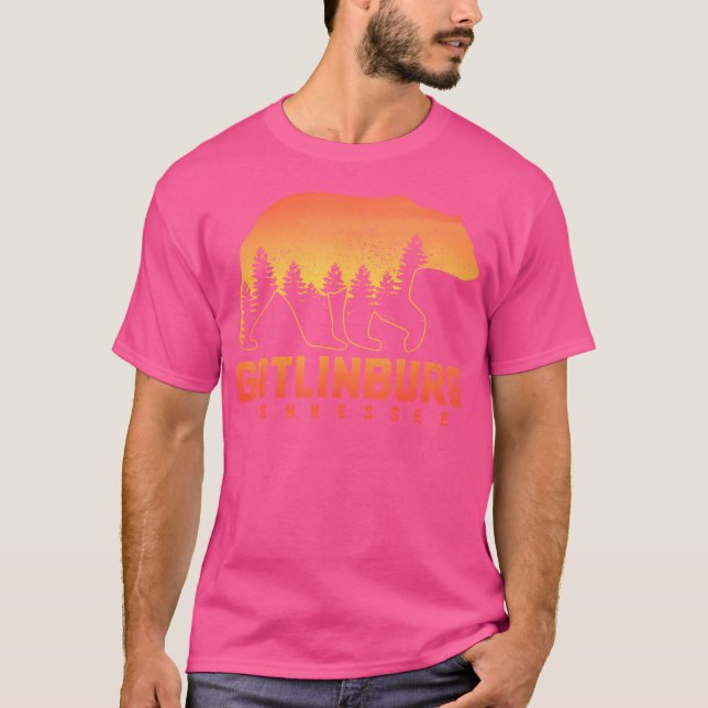 T-shirt Gatlinburg Tennessee Bear Pride Randonnée Camping  (Devant)