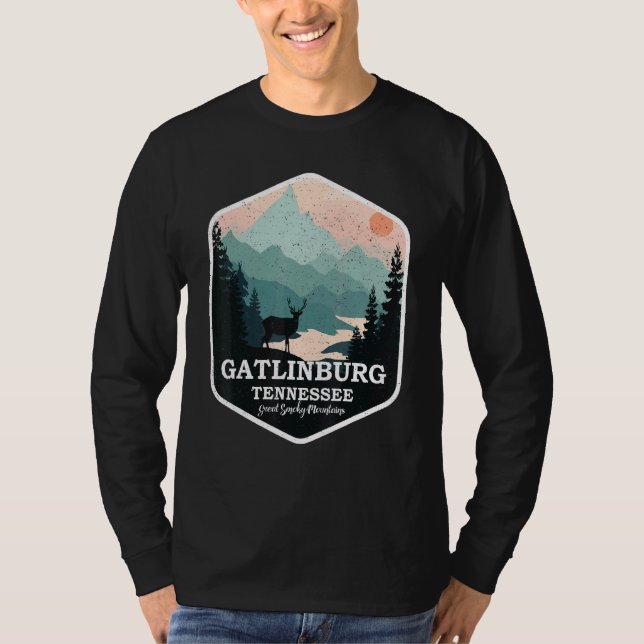 T-shirt Gatlinburg Tennessee Great Smoky Mountains Hiking (Devant)