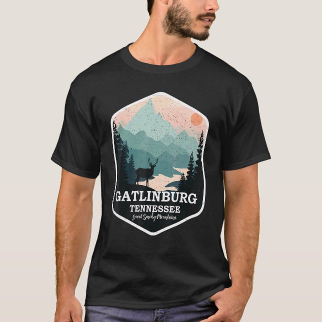 T-shirt Gatlinburg Tennessee Great Smoky Mountains Hiking (Devant)