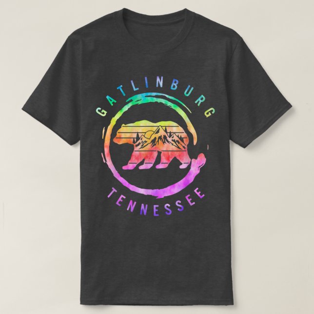T-shirt Gatlinburg Tennessee Great Smoky Mountains Ours Al (Design devant)