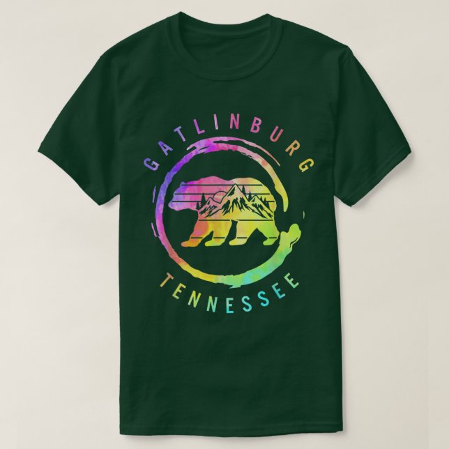 T-shirt Gatlinburg Tennessee Great Smoky Mountains Ours Al (Design devant)