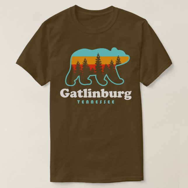 T-shirt Gatlinburg Tennessee Smoky Mountains Ours (Design devant)