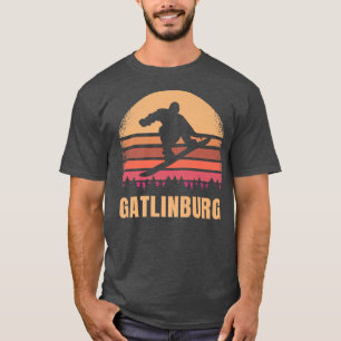 T-shirt Gatlinburg Tennessee Snowboard extérieur Vintage