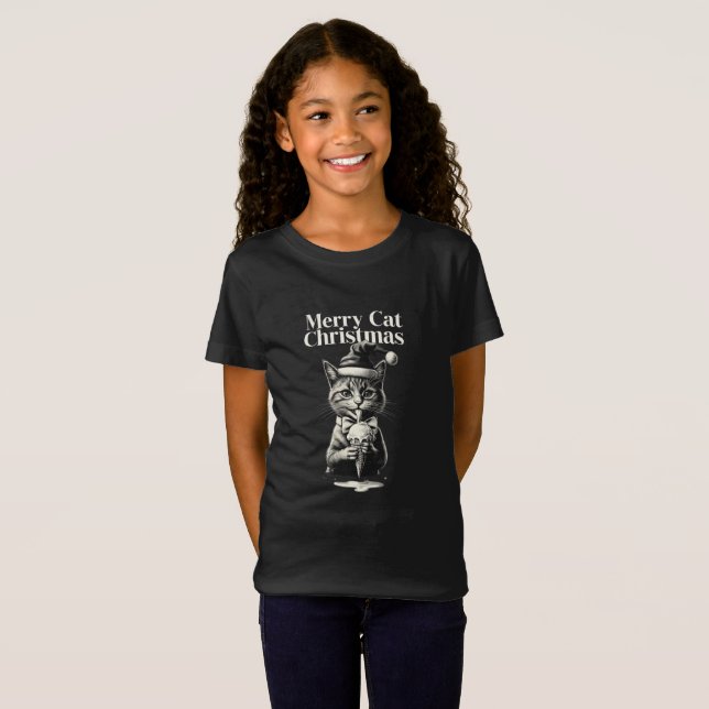 T-Shirt Gato en la hierba. (Devant entier)