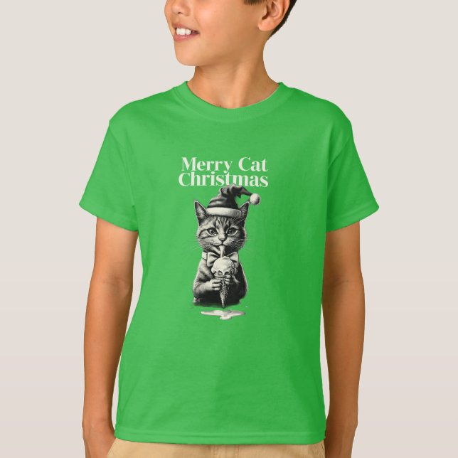T-shirt Gato en la hierba. (Devant)