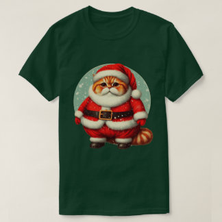 T-shirt Gato Papa Noel