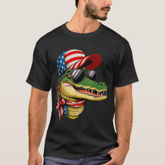 T-shirt Gator Alligator Crocodile 4 juillet Cadeaux Hommes