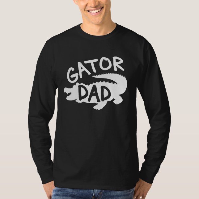 T-shirt Gator Dad Fathers Day Men Alligator Daddy Papa Cro (Devant)