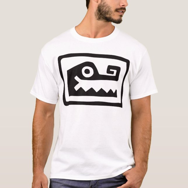T-shirt Gator, hiéroglyphe mexicain(Maya) (Devant)