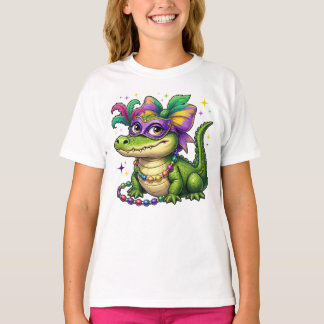 T-shirt Gator Mardi Gras, Mardi Gras Alligator