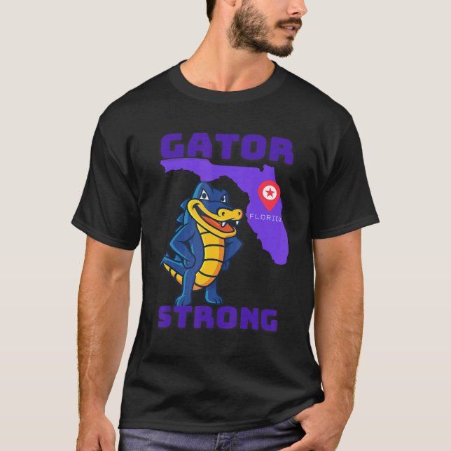 T-shirt Gator Strong Florida Alligator Crocodile Zoo Anima (Devant)
