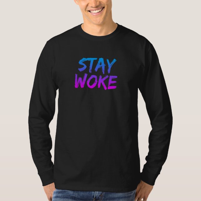 T-shirt Gauchiste libéral restez éveillé 2 (Devant)