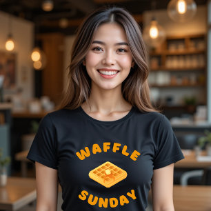 T-shirt gaufre Dimanche Drôle Nourriture