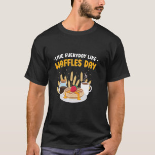 T-shirt Gaufre drôle petit-déjeuner snack favori sirop gau