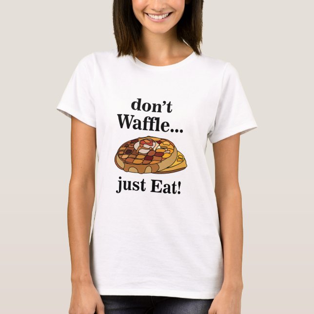 T-shirt Gaufres Nourriture Drôle (Devant)