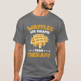 T-shirt Gaufres Sont Moins Chères Thérapie Amoureux de Nou