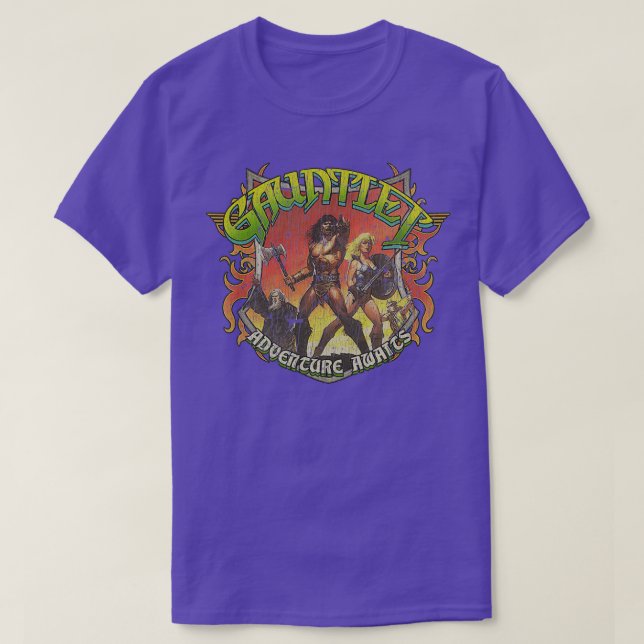 T-shirt Gauntlet Adventure Attend 1985 (Design devant)