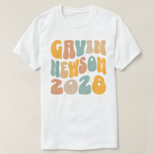 T-shirt Gavin Newsom 2028 Pour Président Wavy Text