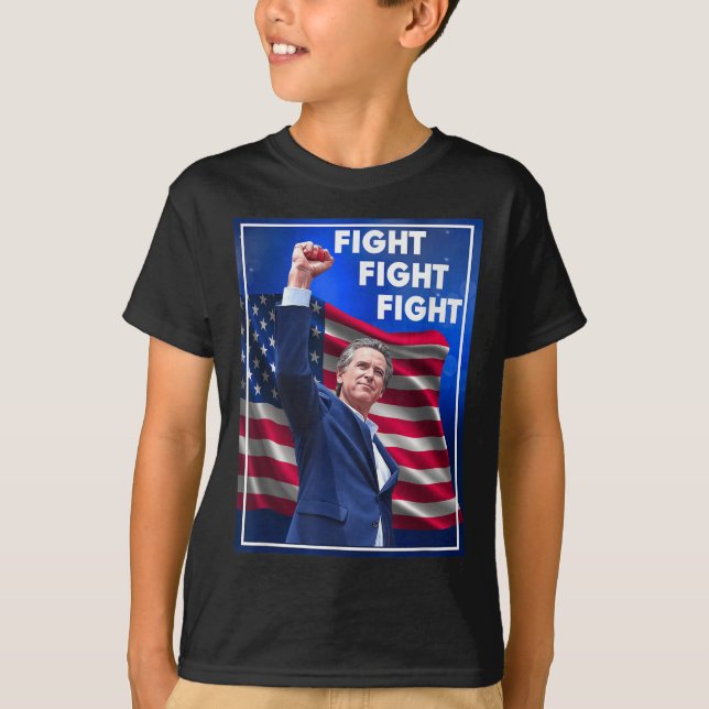 T-shirt Gavin Newsom Fight Fight Fight, Funny Sarcastic Ga (Devant)