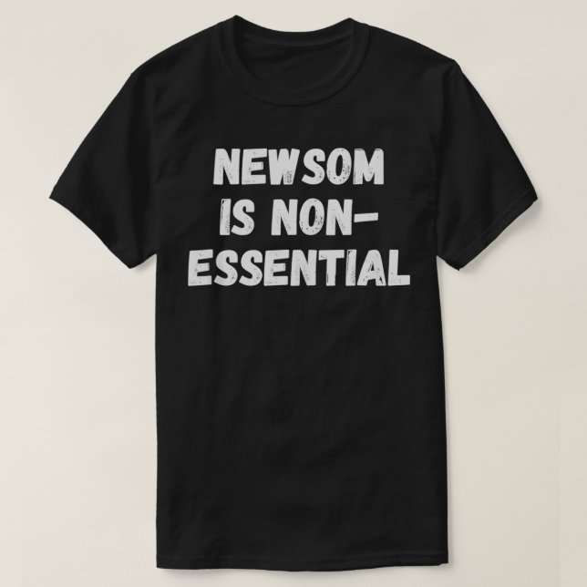 T-shirt Gavin Newsom n'est pas drôle Rappeler Gavin Newsom (Design devant)