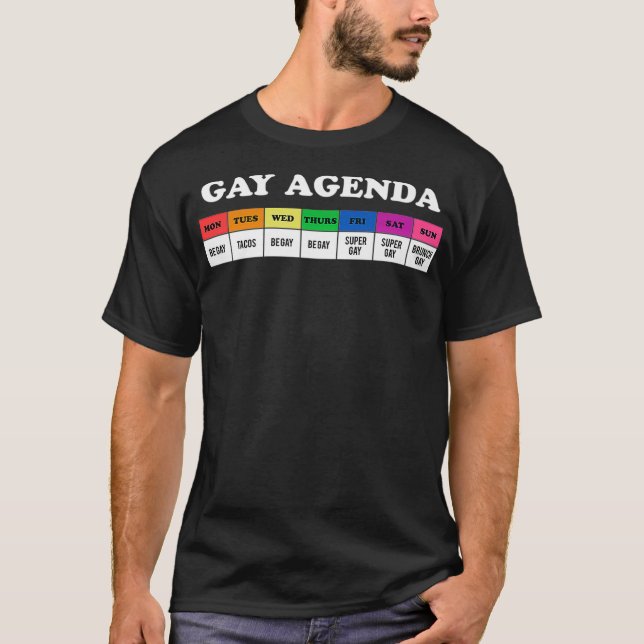 T-shirt Gay Agenda LGBT Pride Cadeaux LGBTQ Accessoires LG (Devant)
