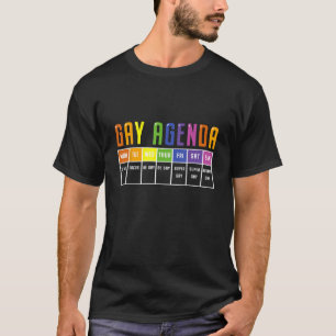 T-shirt Gay Agenda LGBTQ Rainbow Flag Prith Mois Ally Su