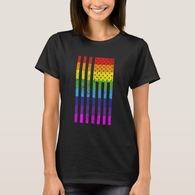 T-shirt Gay and Lesbian LGBT Equality Pride Flag (Devant)