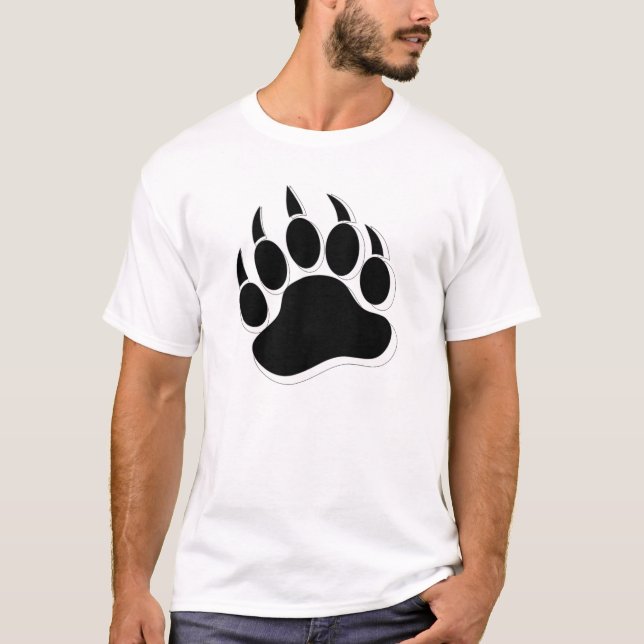 T-shirt Gay Bear claw Black and White 3D effecT - Chemise (Devant)
