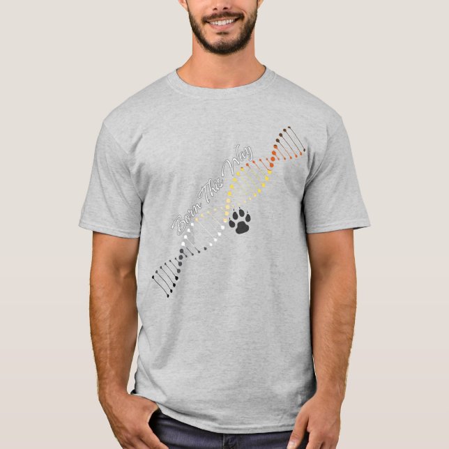T-shirt Gay Bear Fier de Naître - ADN de Fierté d'Ours  (Devant)