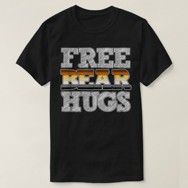 T-shirt Gay Bear Fierté Free Bear Hugs (Design devant)
