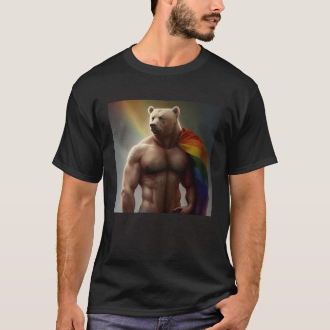 T-shirt Gay Bear for lgbtq (Devant)