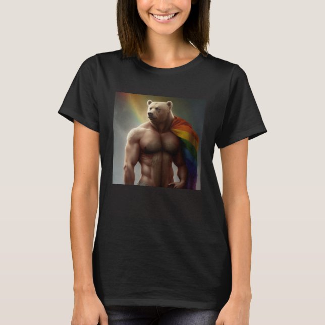 T-shirt Gay Bear for lgbtq (Devant)
