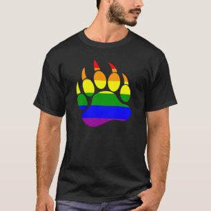 T-shirt Gay Bear Pride Arc-en-ciel drapeau Ours Paw