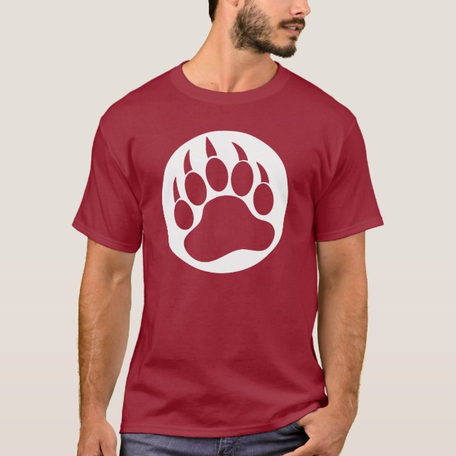 T-shirt Gay Bear Pride Bear Paw (Devant)