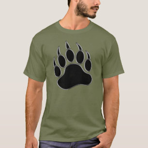 T-shirt Gay Bear Pride cadre argenté 3D patte d'ours
