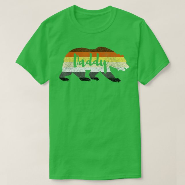 T-shirt Gay Bear Pride Daddy Bear Drapeau (Design devant)