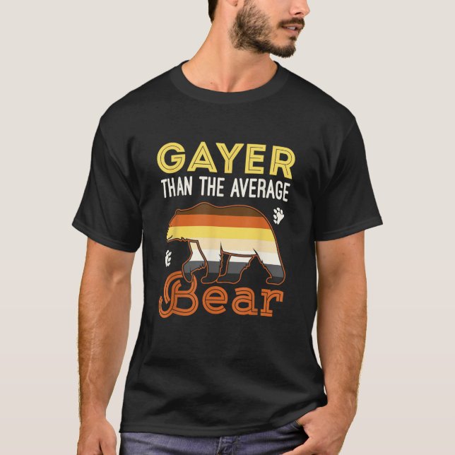 T-shirt Gay Bear Pride Drapeau Sous-culture Hommes Hommes  (Devant)