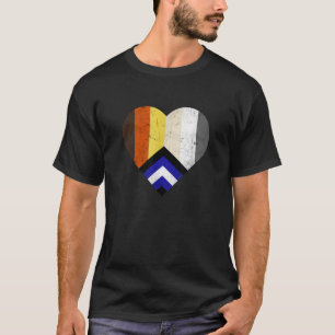 T-shirt Gay Bear Pride en cuir Fierté drapeaux couleurs LG
