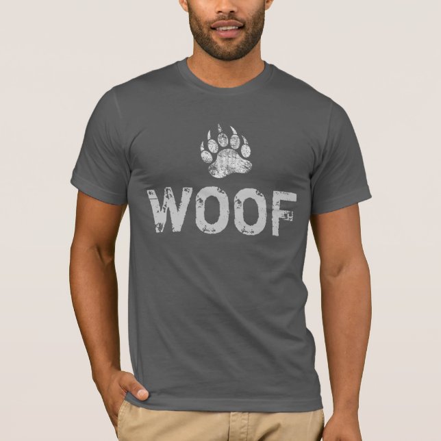 T-shirt Gay Bear Pride en détresse Ours Paw WOOF (Devant)