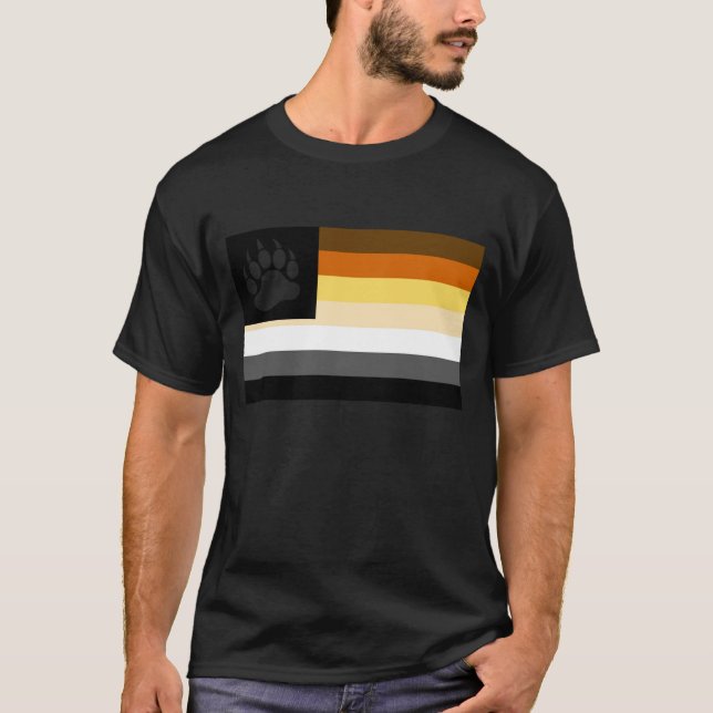 T-shirt Gay Bear Pride Flag Bear (Devant)