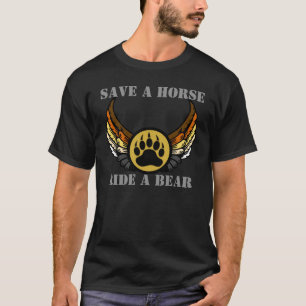 T-shirt Gay Bear Pride Sauver Un Cheval Monter Un Ours