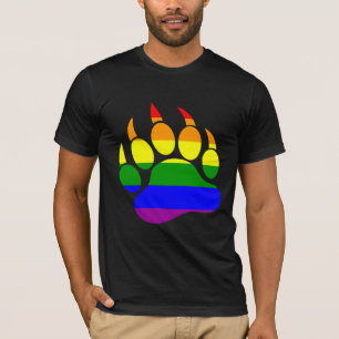 T-shirt Gay Bears Pride Drapeau Arc-en-ciel Patte d'Ours