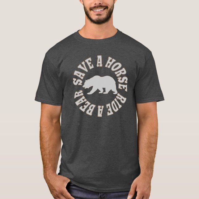 T-shirt Gay Bears Pride Ride Un Ours (Devant)