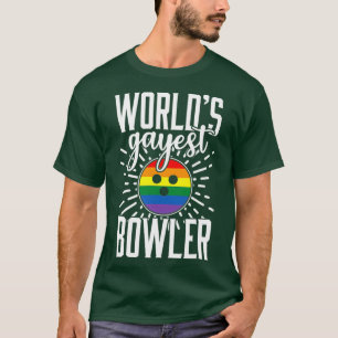 T-shirt Gay Bowling Funny Worlds Gayest Bowler T