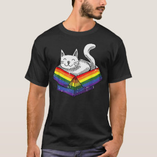 T-shirt Gay Cat Pride Rainbow Cute Kitten Kitty Fier LGBT
