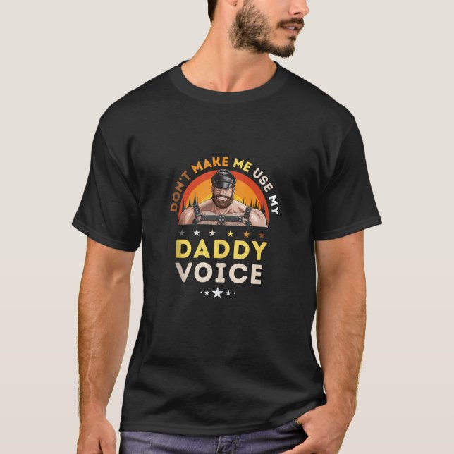 T-shirt Gay cuir père ours ne m'oblige pas à utiliser mon  (Devant)